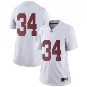 Women's Alabama Crimson Tide #34 Quandarrius Robinson White Limited NCAA College Football Jersey 2403MYZD3